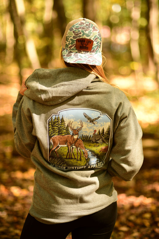 Wildlife Scene Hoodie
