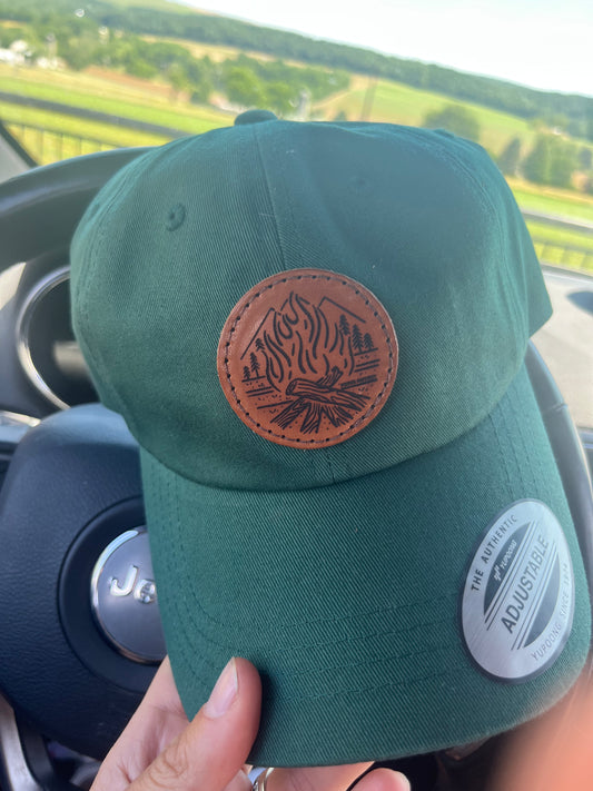 Bonfire Dad Hat - Pine Green