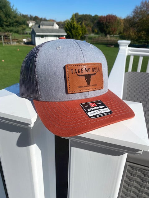 Take No Bull Snapback - Orange and Grey Hat