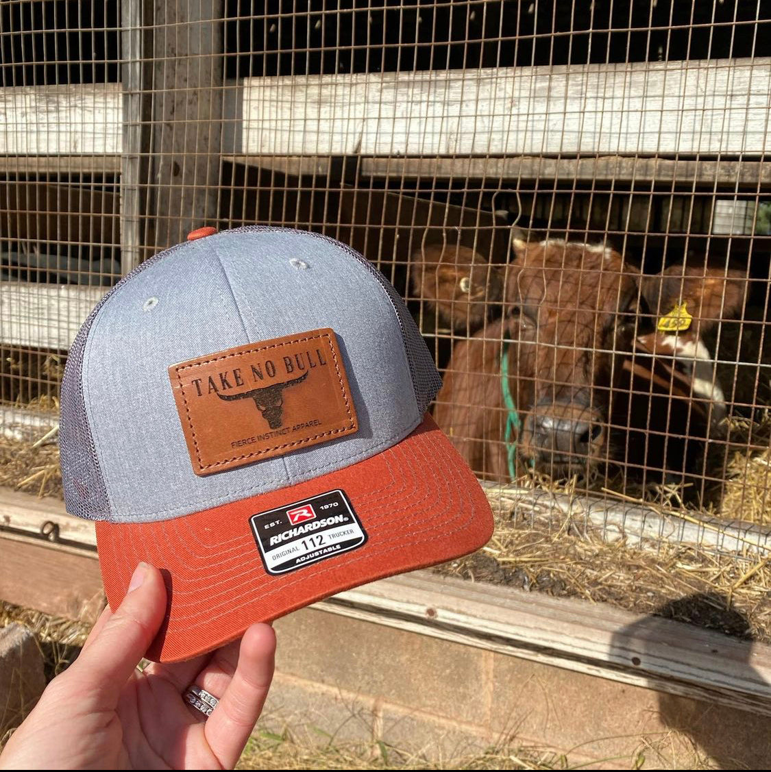 Take No Bull Snapback - Orange and Grey Hat