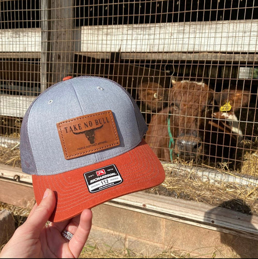 Take No Bull Snapback - Orange and Grey Hat
