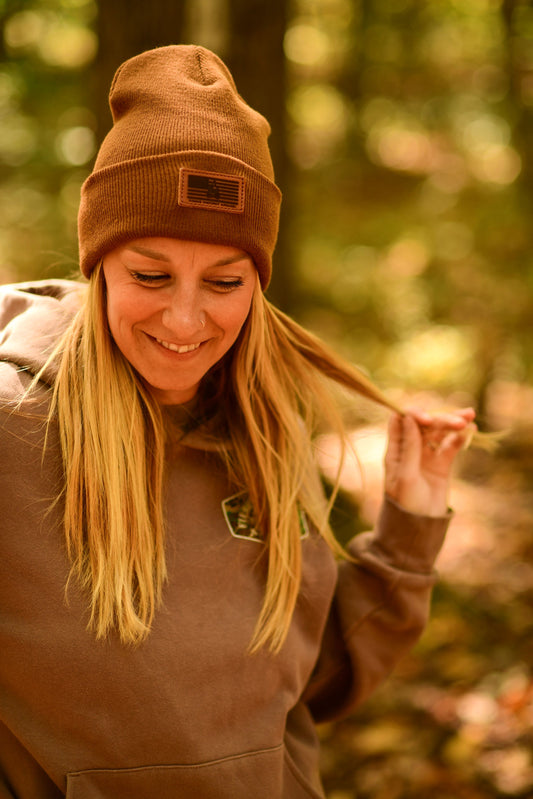 Brown Flag Beanie