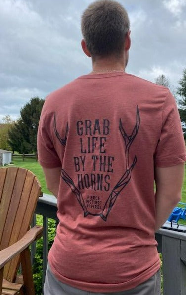 Grab Life By the Horns - Clay Tee